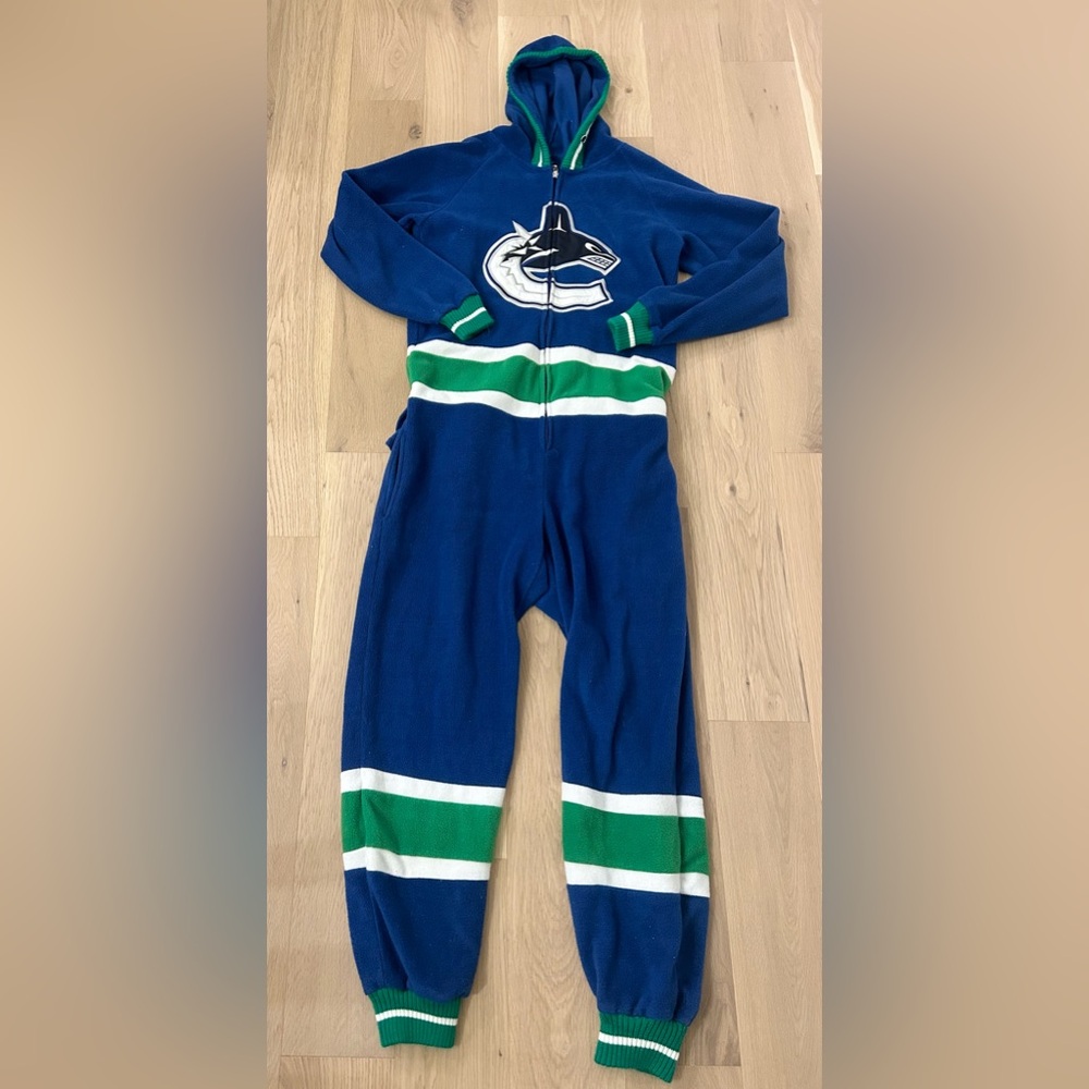 NHL Vancouver Canucks Hockey Sockey Fleece Onesie